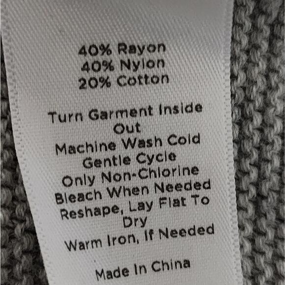 Talbots LIGHT Grey Neck‎ Detail Tunic Length Heavyweight Cozy Sweater Plus 3X - Picture 8 of 9